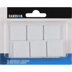 HANDSON anti krasvilt 25x25 mm wit 9 stuks