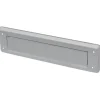 Handson brievenbusklep met borstel aluminium