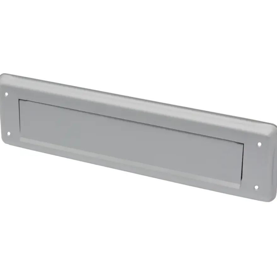 Handson brievenbusklep met borstel aluminium