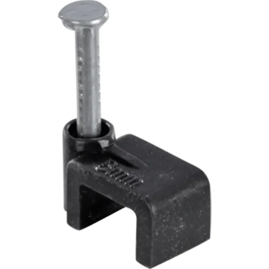Handson Kabelclip Plat Zwart 6 mm 25 Stuks