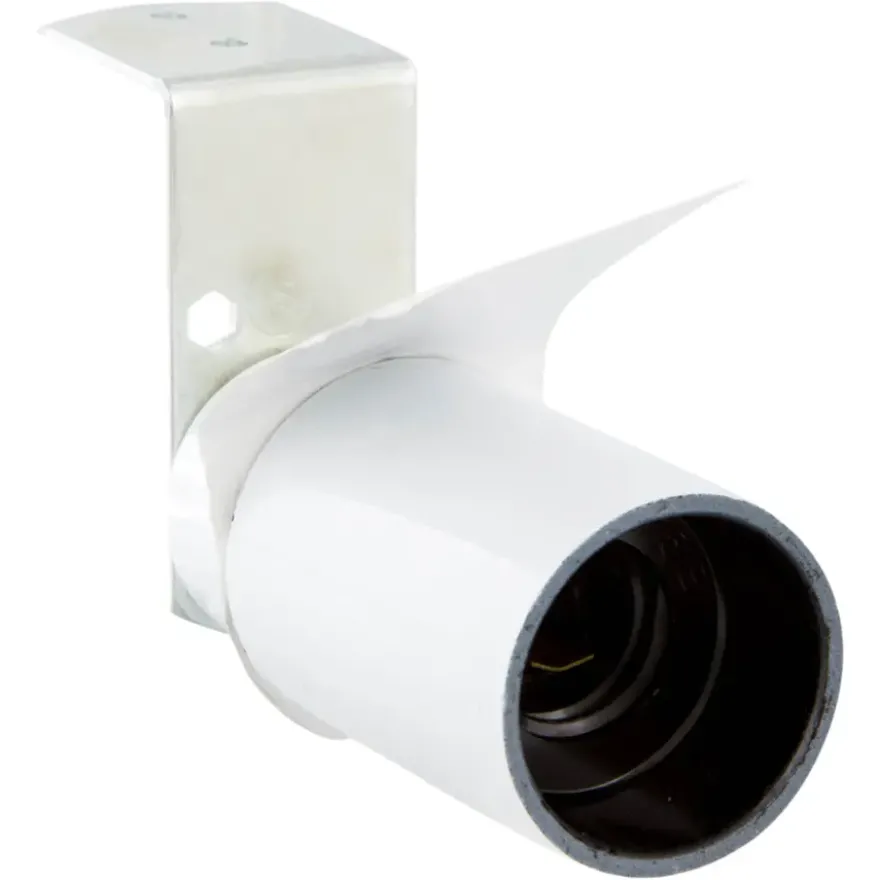 Handson lampfitting E14 haakse beugel wit