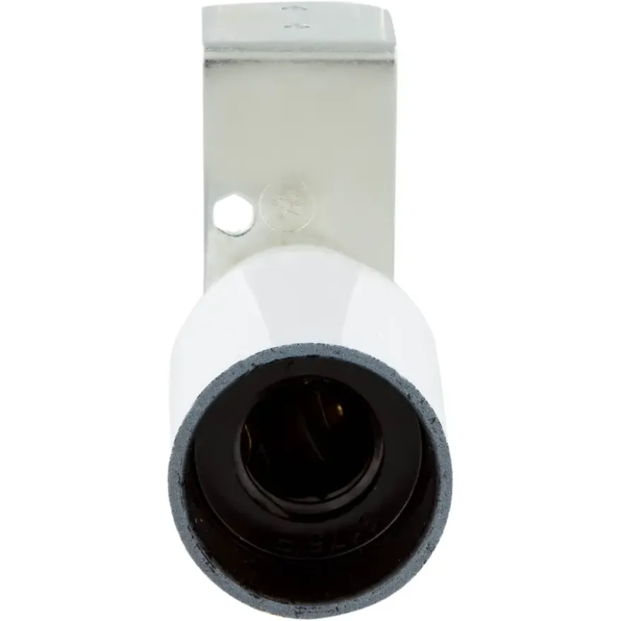 Handson lampfitting E14 haakse beugel wit