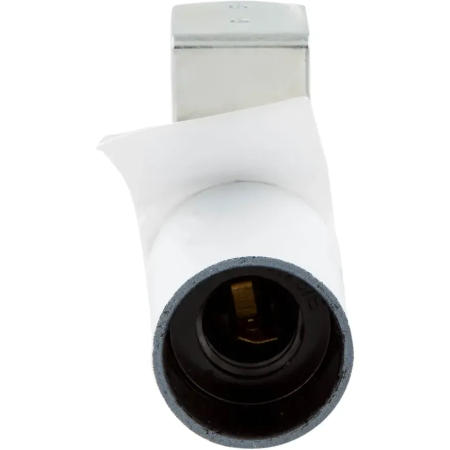 Handson lampfitting E14 haakse beugel wit