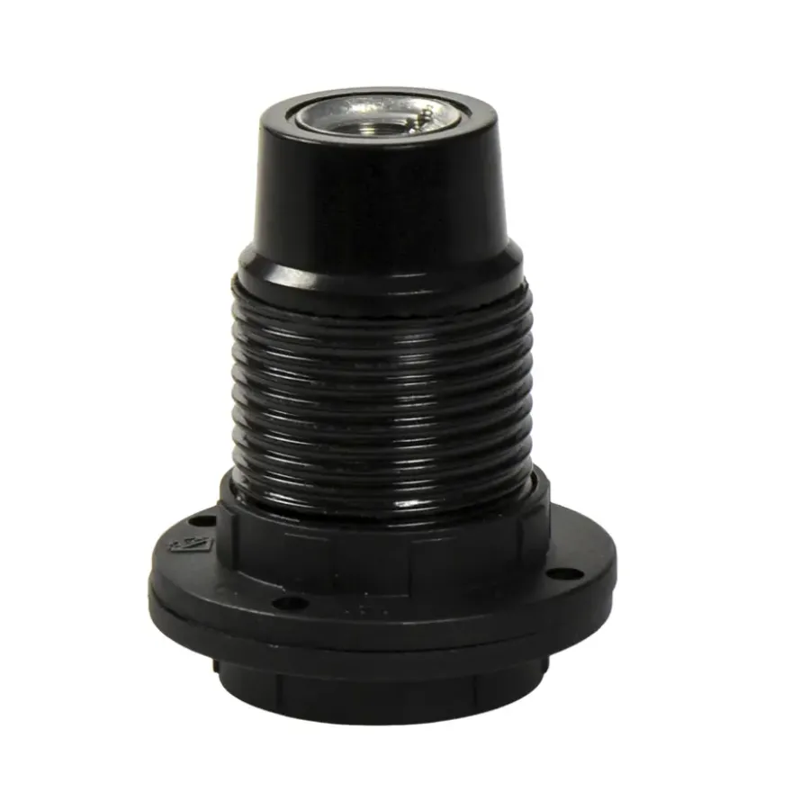 Handson lamphouder E14 incl. Kraag en Ring Zwart