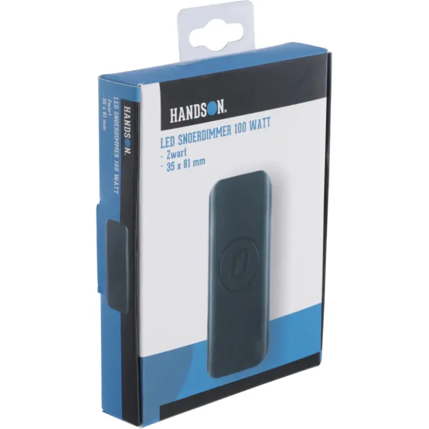 Handson LED Snoerdimmer 1-100 W Zwart