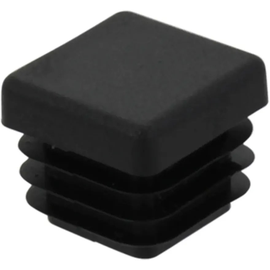 HANDSON meubeldop vierkant 20x20 mm zwart 4 stuks