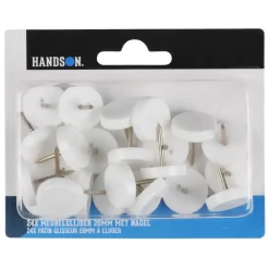 HANDSON meubelglijder met nagel nylon Ø20 mm 24 stuks