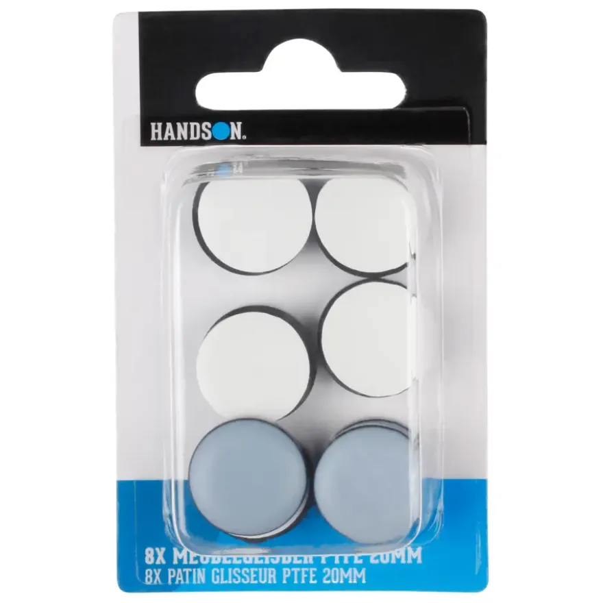 HANDSON Meubelglijder PTFE Ø20 mm 8 stuks