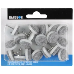 HANDSON meubelglijder viltglijder met nagel Ø20 mm grijs 24 stuks