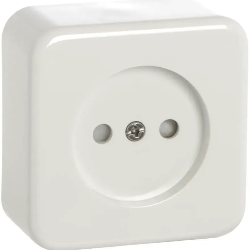 Handson Opbouw enkel wandcontactdoos wit