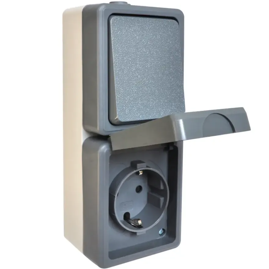 Handson Opbouw Stopcontact/ Wisselschakelaar Spatwaterdicht