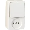 Handson Opbouw wandcontactdoos met schakelaar wit