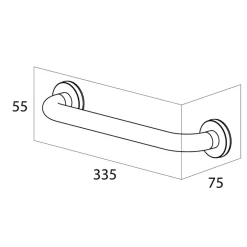 Handson Smart wandbeugel 30 cm chroom