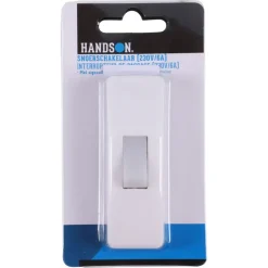 Handson snoerschakelaar met verlichting wit