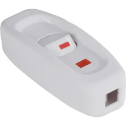 Handson snoerschakelaar met verlichting wit