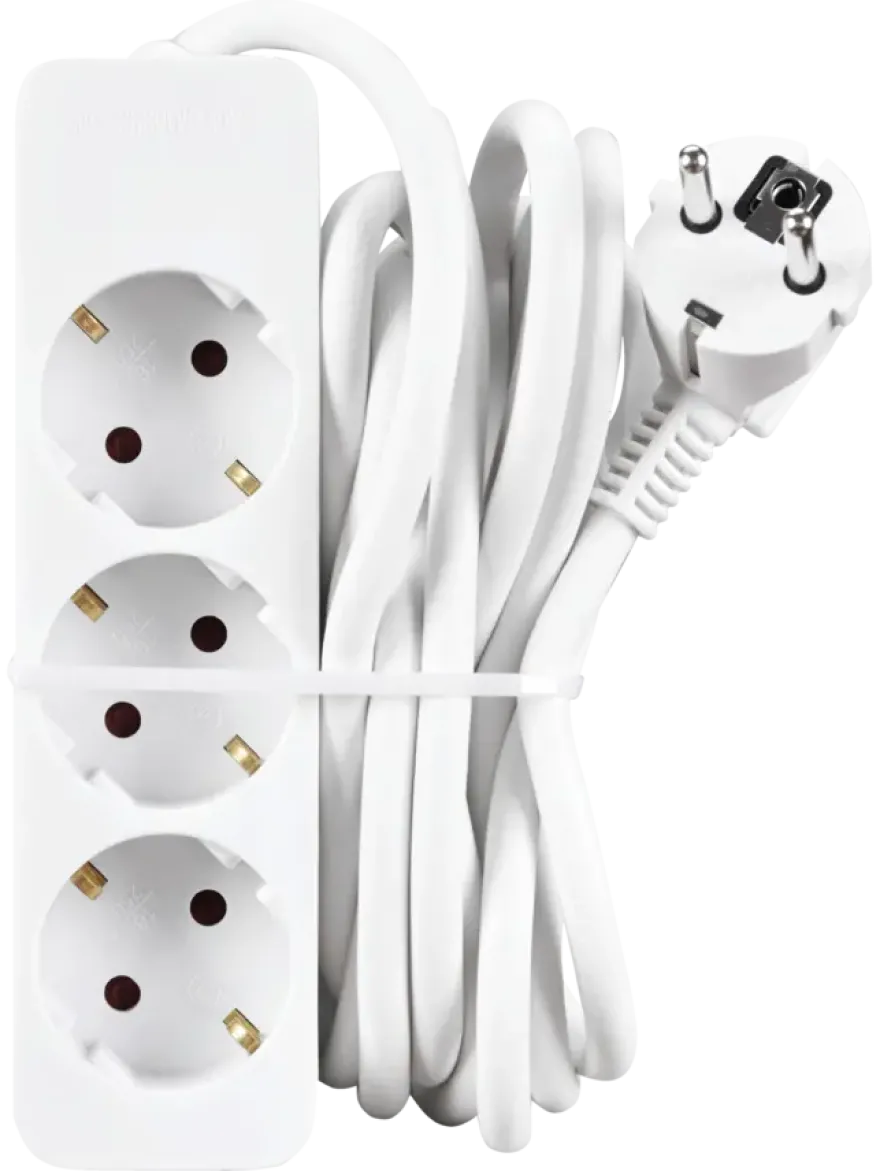Handson Stekkerdoos 3-voudig Wit 3 Meter