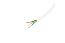 HANDSON Stroomkabel rond wit 3x1,5mm² 5 meter