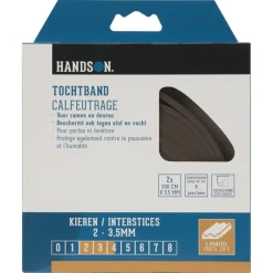 Handson tochtband E-profiel EPDM rubber bruin 3 meter 2 stuks