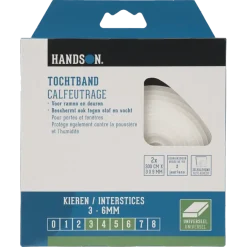 Handson tochtband PU-schuim 3x9 mm 3 meter wit 2 stuks