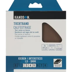 Handson tochtband universeel PVC bruin 3 meter 2 stuks