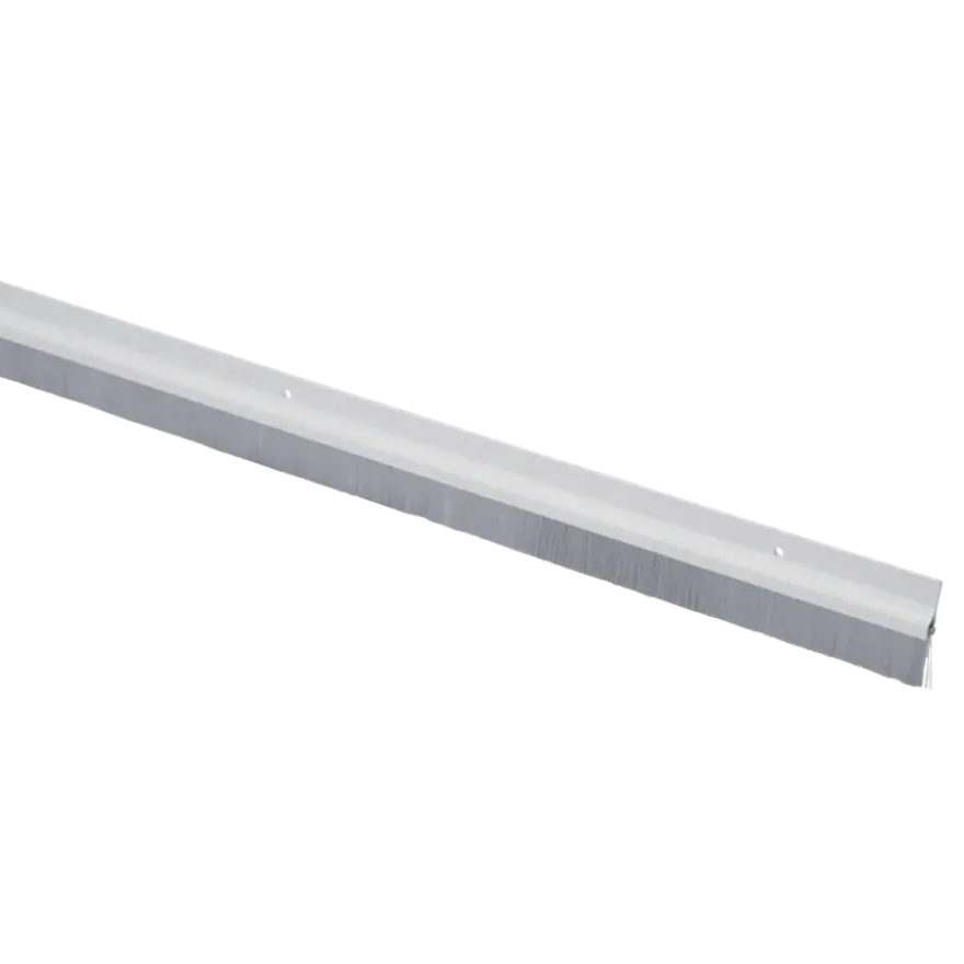 Handson tochtstrip wit kunststof 93 cm met grijze borstel