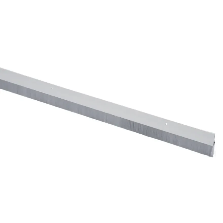 Handson tochtstrip wit kunststof 93 cm met grijze borstel