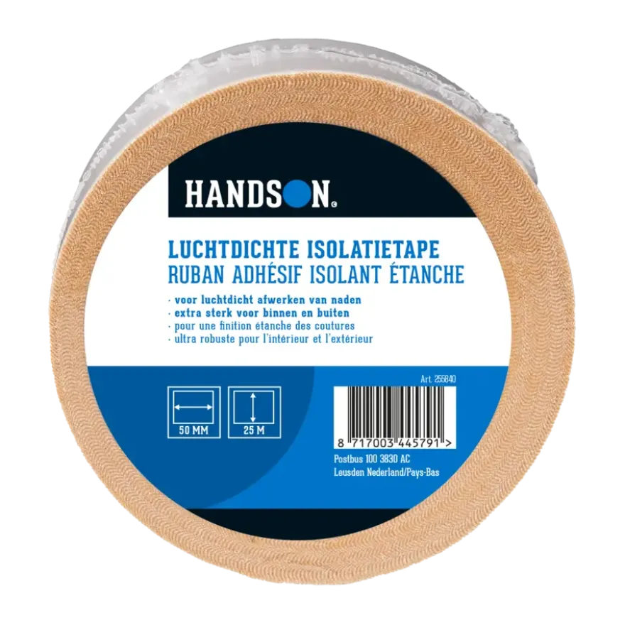 Handson universele luchtdichte tape voor isolatie 50mm, 25m rol