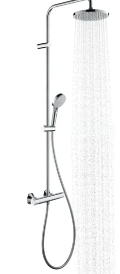 Hansgrohe regendoucheset Vernis Blend 200 met handdouche en thermostaatkraan 2 standen chroom - hartafstand kraan 15 cm