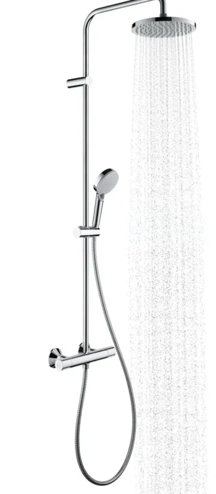 Hansgrohe regendoucheset Vernis Blend 200 met handdouche en thermostaatkraan 2 standen chroom - hartafstand kraan 15 cm