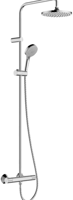 Hansgrohe regendoucheset Vernis Blend 200 met handdouche en thermostaatkraan 2 standen chroom - hartafstand kraan 15 cm