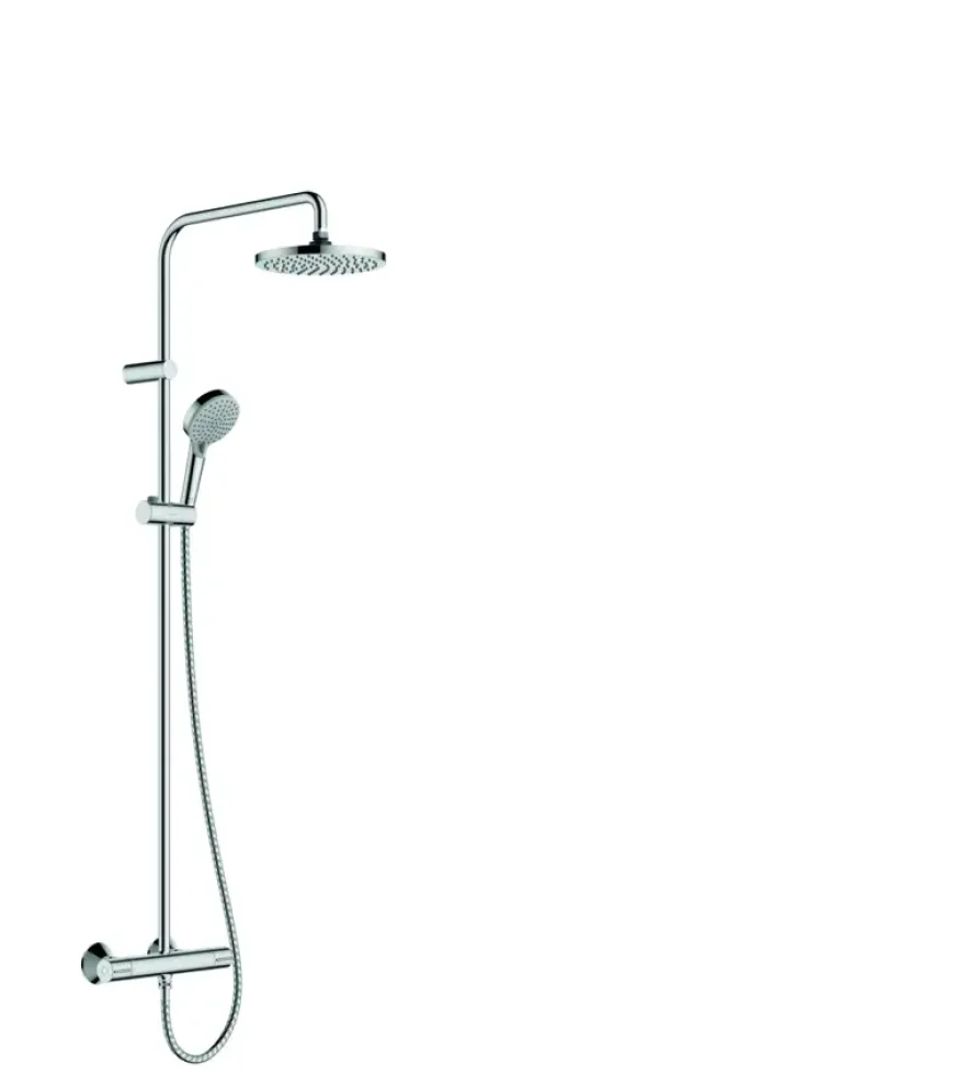 Hansgrohe regendoucheset Vernis Blend 200 met handdouche en thermostaatkraan 2 standen chroom - hartafstand kraan 15 cm