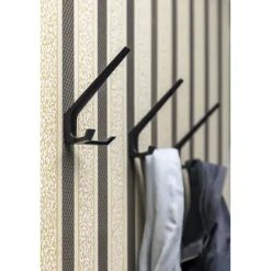 Hermeta garderobe hoed- en jashaak dubbel zwart