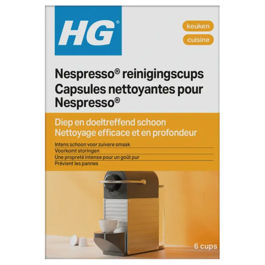 HG reinigingscups voor Nespresso® machines 6 stuks