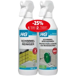HG schimmelreiniger & HG schimmelbeschermer 2x 500 ml