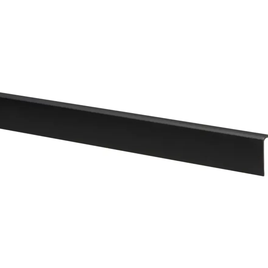 Hockeystickprofiel kunststof zwart 8x21 mm lengte 260 cm