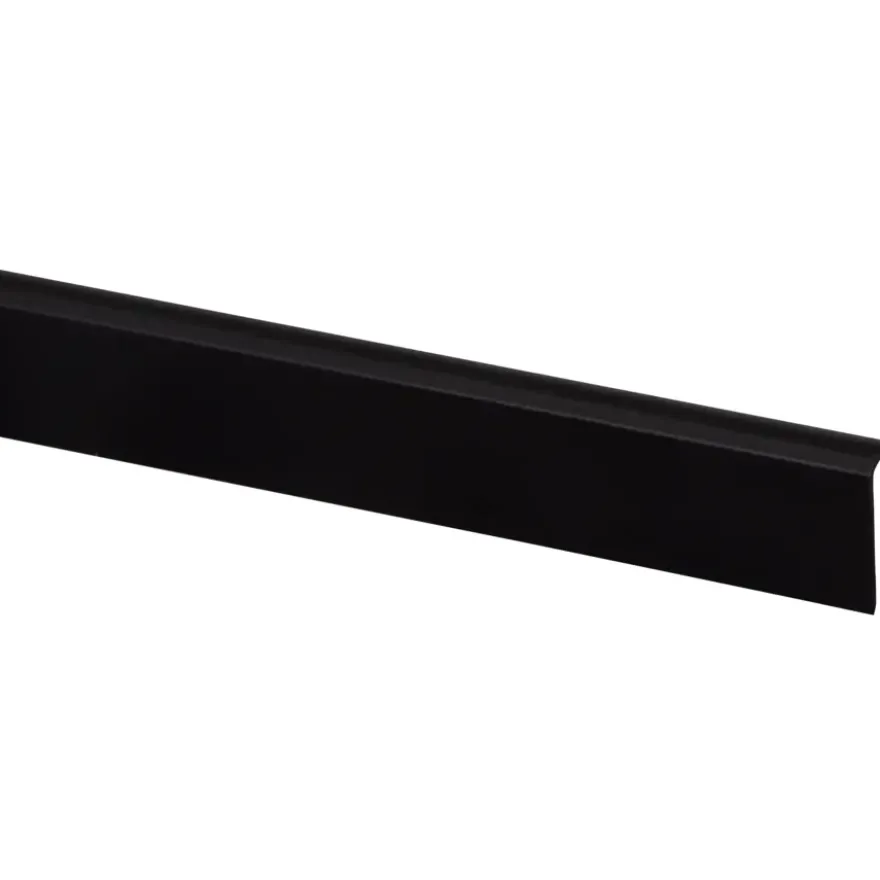 Hockeystickprofiel kunststof zwart 8x21 mm lengte 260 cm