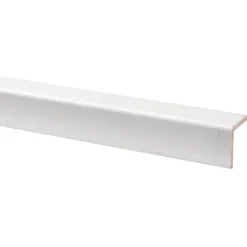 Hoeklat grenen wit gegrond 27x27 mm lengte 270 cm