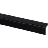 Hoeklat grenen zwart gelakt 27x27mm 270cm