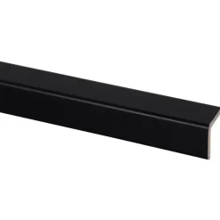 Hoeklat grenen zwart gelakt 27x27mm 270cm