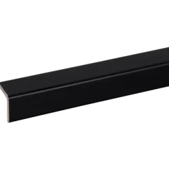 Hoeklat grenen zwart gelakt 27x27mm 270cm