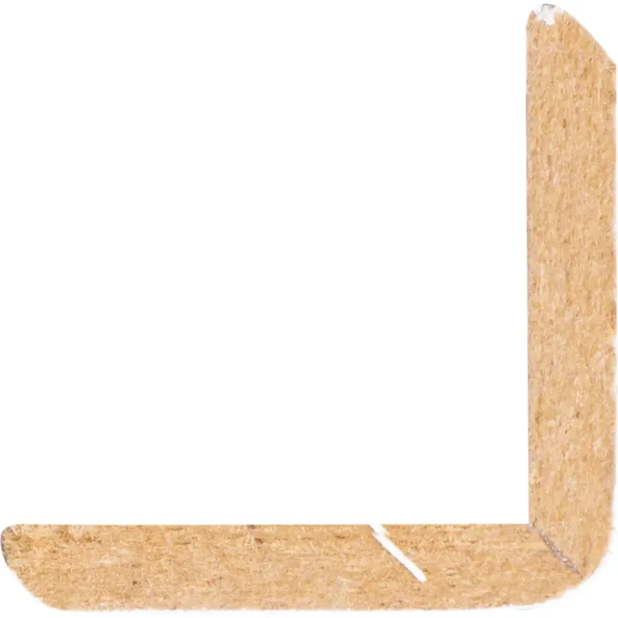Hoeklat MDF 27x27 mm lengte 260 cm gegrond