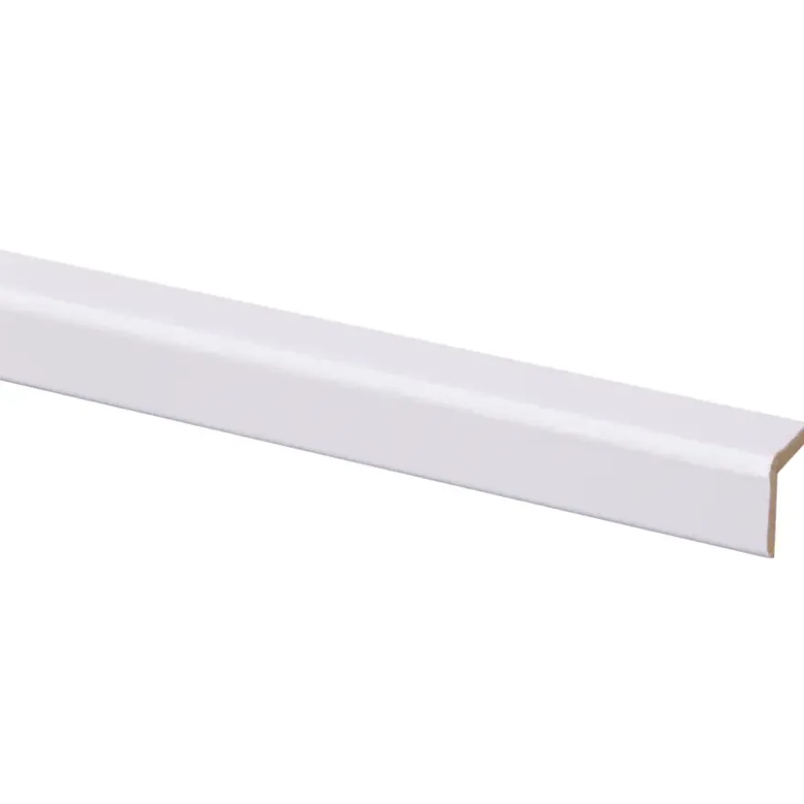 Hoeklat MDF 20x20 mm lengte 260 cm gegrond