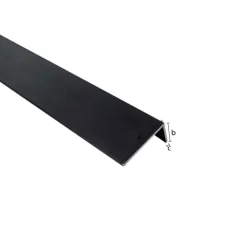 Hoekprofiel aluminium mat zwart 20x10x1x1000mm