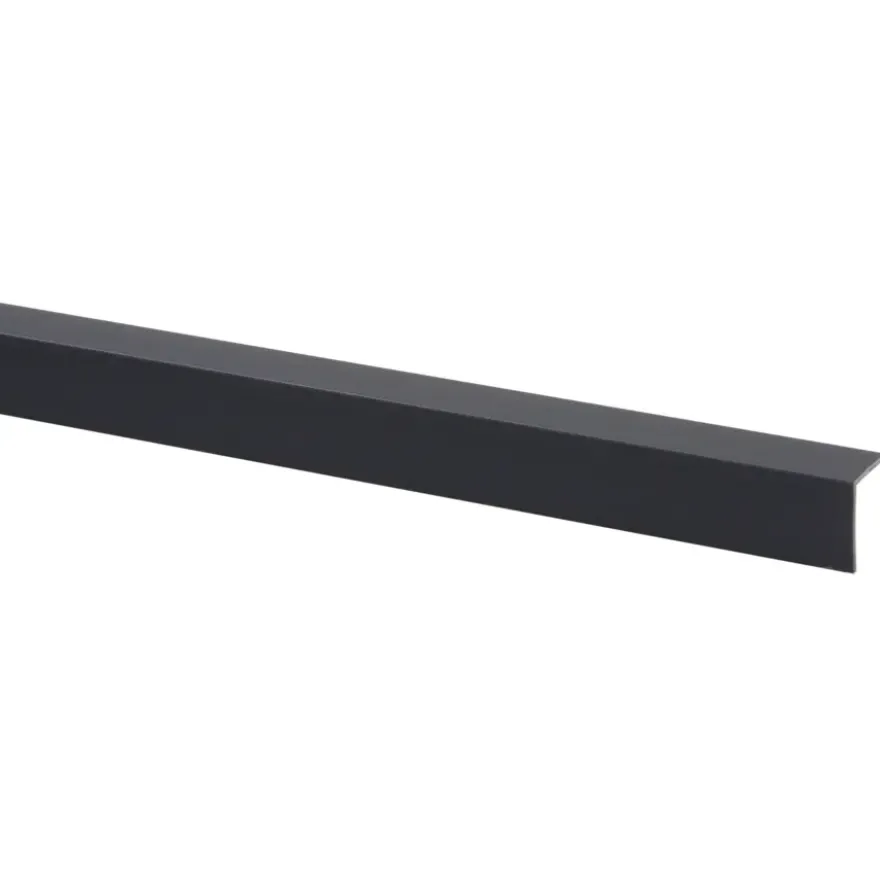 Hoekprofiel kunststof antraciet 20x20 mm 260 cm