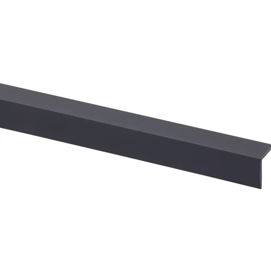 Hoekprofiel kunststof antraciet 20x20 mm 260 cm