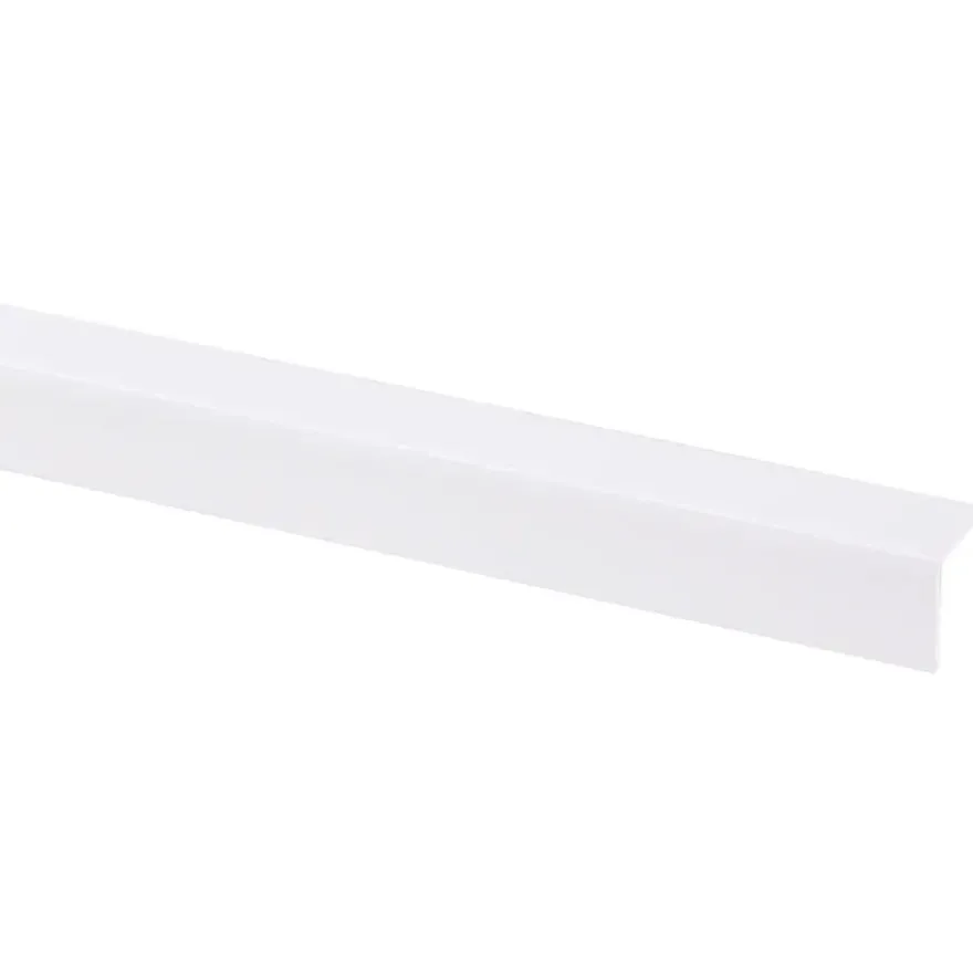 Hoekprofiel kunststof wit 20x20 mm 260 cm