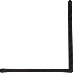 Hoekprofiel kunststof zwart 20x20 mm 260 cm