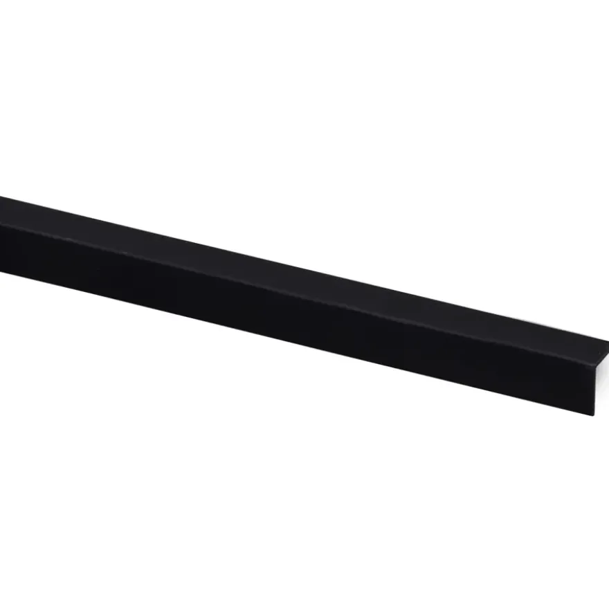 Hoekprofiel kunststof zwart 15x15 mm 260 cm