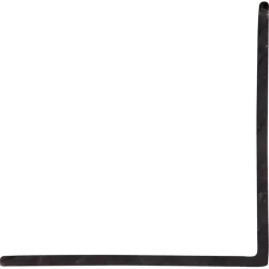 Hoekprofiel kunststof zwart 30x30 mm 260 cm