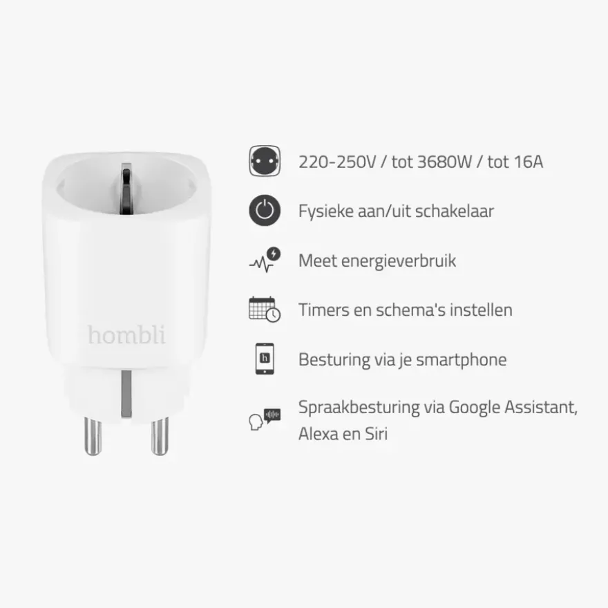 Hombli Slimme Stekker + Energiemeter 3-Pack